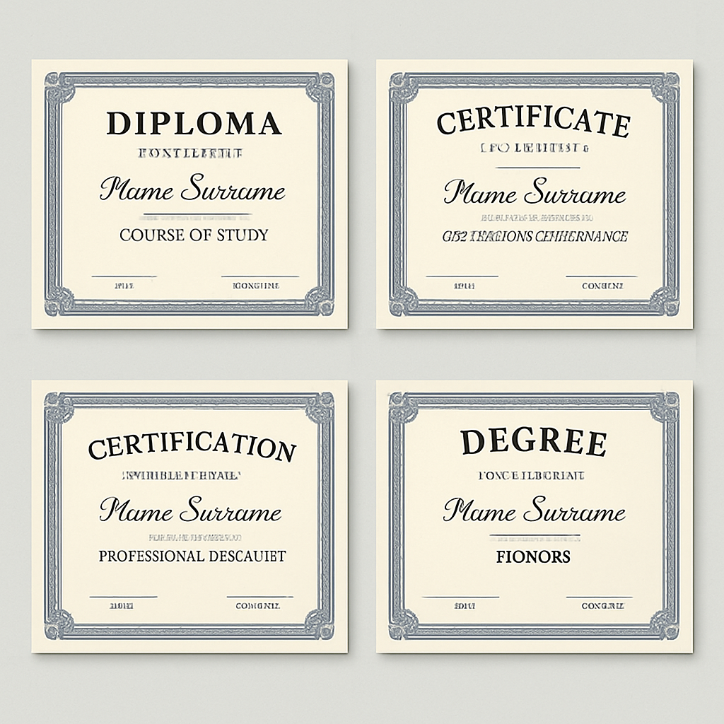 Diplomas and Degrees or Certifications-1
