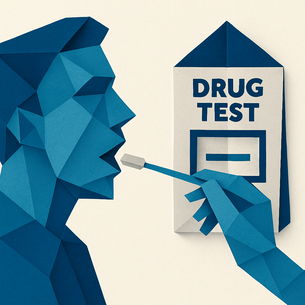 Mouth Swab Drug screening using an origami style image 130 Use these colors with a light or cream background Blues  0367A6 048ABF 049DBF 073763Gray 57-1